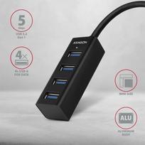 usb 3.2 gen 2 cable - AXAGON HUE-M1C 4x USB3.2 Gen 1 MINI hub, metal, 20cm USB-C cable - 3 nuotrauka