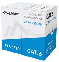 lanberg utp cat6 305 m - Laidas Lanberg Network Cable F/UTP Cat 6 Grey 305m - 1 nuotrauka