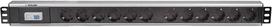 power cord, - Intellinet Surge Strip Rack Vertical 230V/16A 12xEURO 3m - 1 nuotrauka