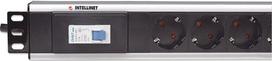 power cord, - Intellinet Surge Strip Rack Vertical 230V/16A 12xEURO 3m - 2 nuotrauka