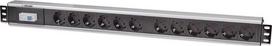 power cord, - Intellinet Surge Strip Rack Vertical 230V/16A 12xEURO 3m - 4 nuotrauka