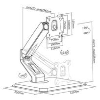 monitoriu laikiklis 100x100 - NewStar Flat Screen Desk Mount 10-32'' Black - 15 nuotrauka