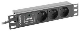 Lanberg PDU 1U 16A 3 Sockets 3m Black