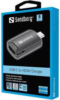 hdmi type c laidas - Sandberg USB-C to HDMI Dongle - 2 nuotrauka