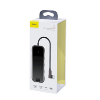 rj45 baseus usb - Stotelė jungčių USB3.0.HDMI.RJ45.USB-C - 5 nuotrauka