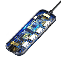 rj45 baseus usb - Stotelė jungčių USB3.0.HDMI.RJ45.USB-C - 6 nuotrauka