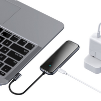 rj45 baseus usb - Stotelė jungčių USB3.0.HDMI.RJ45.USB-C - 7 nuotrauka