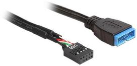 30 pin usb laidas - Delock Cable USB / USB Black 0.3m - 1 nuotrauka
