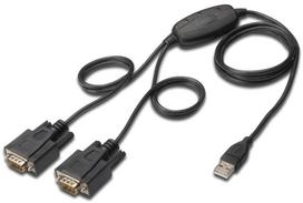 rs232 laidas - Digitus Adapter USB to RS232 x2 - 1 nuotrauka