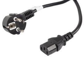 maitinimo laidas iec 320 c13 - Lanberg Cable IEC320 C13 / Schuko 10m Black - 1 nuotrauka