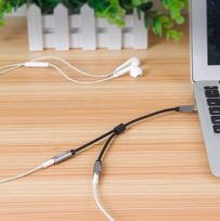 2x 3.5 mm - Unitek Cable 3.5mm Minijack / 3.5mm Minijack Black 0.2m - 2 nuotrauka