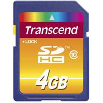 c10 sd - Transcend SDHC 4GB Class 10 TS4GSDHC10 - 1 nuotrauka