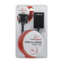 usb to vga - Gembird Cable VGA / HDMI / USB / AUX Black 0.15m - 4 nuotrauka