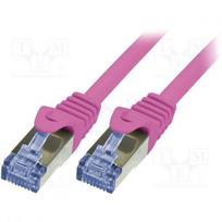 6 pin kabelis - LogiLink CAT 6 S/FTP Cable Pink 7.5m - 2 nuotrauka