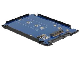 sata m 2 adapteris - Delock 2.5" SATA 22-pin to M.2 NGFF Adapter w/ Enclosure - 3 nuotrauka