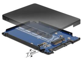 sata m 2 adapteris - Delock 2.5" SATA 22-pin to M.2 NGFF Adapter w/ Enclosure - 4 nuotrauka