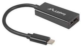 usb c to displayport - Lanberg USB Type-C To Displayport Adapter Black 0.15m - 1 nuotrauka