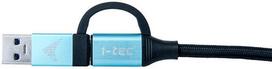 usb type b c cable - i-Tec USB Type-C To USB Type-C Blue 1m - 2 nuotrauka