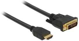 adapteris dvi to hdmi - Delock 85653 HDMI to DVI 24+1 Bi-Direction Black 1.5m - 1 nuotrauka