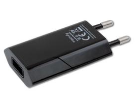 usb 5v 1a adapteris - Techly Slim USB Charger 5V/1A Black - 2 nuotrauka