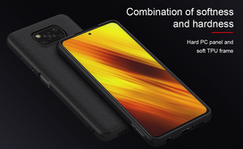xiaomi poco x3 deklas - Nillkin "Textured Case Xiaomi Poco X3 NFC/ X3 Pro" Black - 8 nuotrauka