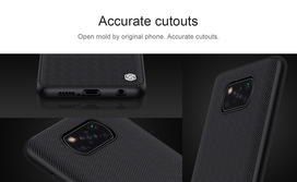 xiaomi poco x3 deklas - Nillkin "Textured Case Xiaomi Poco X3 NFC/ X3 Pro" Black - 9 nuotrauka
