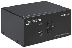 monitoriaus laidas - KVM komutatorius Manhattan Dual-Monitor HDMI, 600 g - 2 nuotrauka