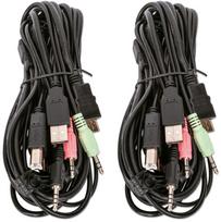 monitoriaus laidas - KVM komutatorius Manhattan Dual-Monitor HDMI, 600 g - 5 nuotrauka
