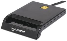 smart card skaitytuvas - Manhattan 102049 išmanusis kortelių skaitytuvas Vidaus USB USB 2.0 Juoda - 1 nuotrauka