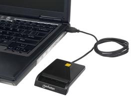 smart card skaitytuvas - Manhattan 102049 išmanusis kortelių skaitytuvas Vidaus USB USB 2.0 Juoda - 5 nuotrauka