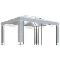 pavesine 3x4 - Pavėsinė su lemputėmis, balta, 3x4m - 1 nuotrauka