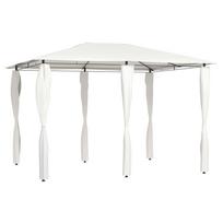 Pavėsinė su šoninėmis sienomis, kreminė, 3x4x2,6m, 160g/m²