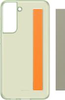 samsung s21 fe deklas - Samsung "Clear Strap Cover Galaxy S21 FE (EF-XG990CME)" Olive Green - 1 nuotrauka