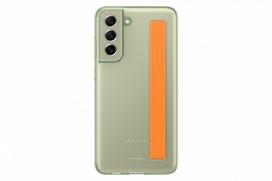 samsung s21 fe deklas - Samsung "Clear Strap Cover Galaxy S21 FE (EF-XG990CME)" Olive Green - 2 nuotrauka