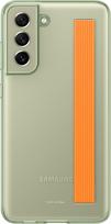 samsung s21 fe deklas - Samsung "Clear Strap Cover Galaxy S21 FE (EF-XG990CME)" Olive Green - 3 nuotrauka