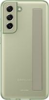 samsung s21 fe deklas - Samsung "Clear Strap Cover Galaxy S21 FE (EF-XG990CME)" Olive Green - 4 nuotrauka