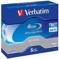 verbatim bd r - BluRay BD-R Dual Layer Verbatim [ jewel case 5 | 50GB | 6x | Scratchguard Plus ] - 1 nuotrauka