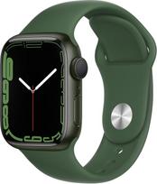 apple watch ismanieji laikrodziai - Apple Watch Series 7 GPS, 41mm Green Aluminium Case with Clover Sport Band (Žalias) - 2 nuotrauka