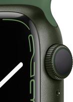 apple watch ismanieji laikrodziai - Apple Watch Series 7 GPS, 41mm Green Aluminium Case with Clover Sport Band (Žalias) - 5 nuotrauka