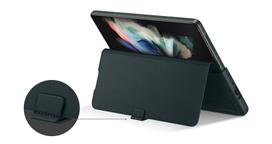 galaxy fold 3 - Dėklas Samsung Leather Flip Cover For Galaxy Z Fold 3, juoda - 3 nuotrauka
