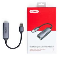 rj45 to usb kabelis - Laidas Unitek U1309A USB 3.1 To Gigabit Ethernet Adapter Space Grey - 3 nuotrauka