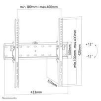 40 tv stovas - NEWSTAR FLAT SCREEN WALL MOUNT (TILTABLE), BLACK - 13 nuotrauka