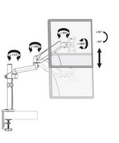 stovas televizoriaus - MANHATTAN Universal Gas Spring Monitor Mount Single Gas-Spring Jointed Arm - 6 nuotrauka