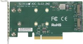 nvme pcie adapter - SERVER ACC NVME AOC CARD/AOC-SLG3-2M2-O SUPERMICRO - 1 nuotrauka