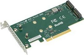 nvme pcie adapter - SERVER ACC NVME AOC CARD/AOC-SLG3-2M2-O SUPERMICRO - 2 nuotrauka