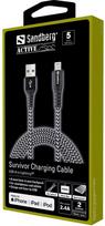 active usb cable - Sandberg 441-41 Survivor Lightning Cable 2m - 2 nuotrauka