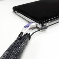 kabeliu detuve - LogiLink Cable Sleeve w/ Zipper 35mm 2m Black - 5 nuotrauka