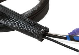 kabeliu detuve - LogiLink Cable Sleeve w/ Zipper 35mm 2m Black - 6 nuotrauka