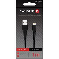 Swissten "Basic Fast Charge 3A Lightning (MD818ZM/ A) 1M" Black