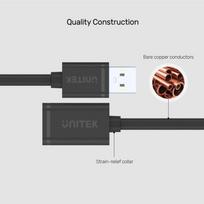usb y cable - Unitek USB 2.0 Male To USB Female 5m Black - 6 nuotrauka